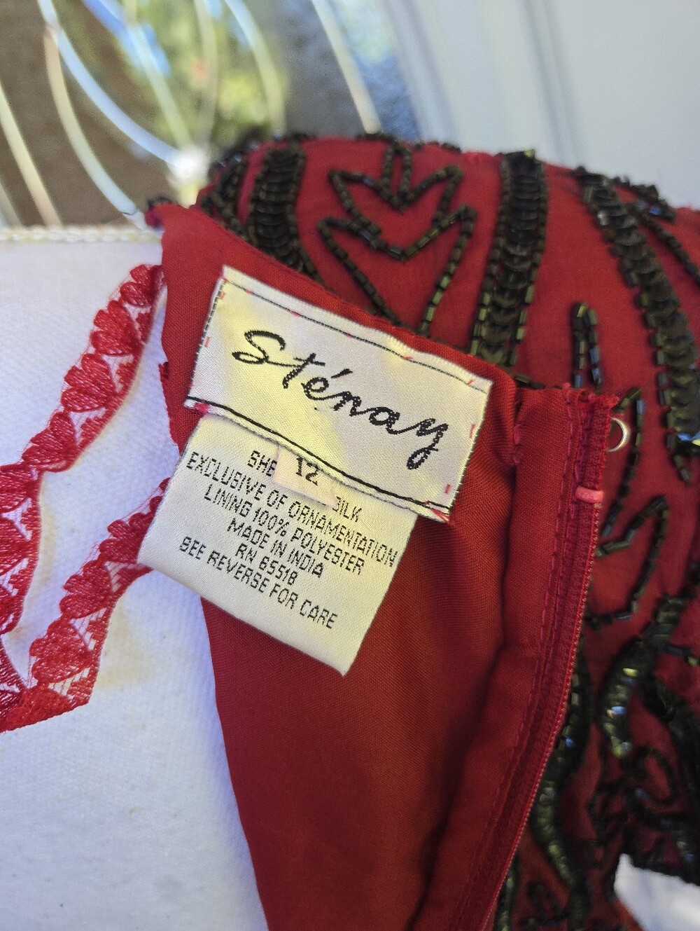 Vintage Stenay Beaded Cocktail Dress - Picture 9 of 10
